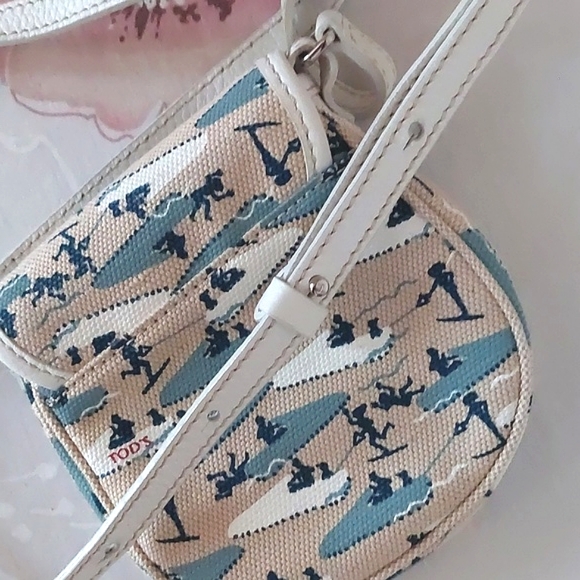 Mini Tod's canvas crossbody bag - Picture 12 of 14
